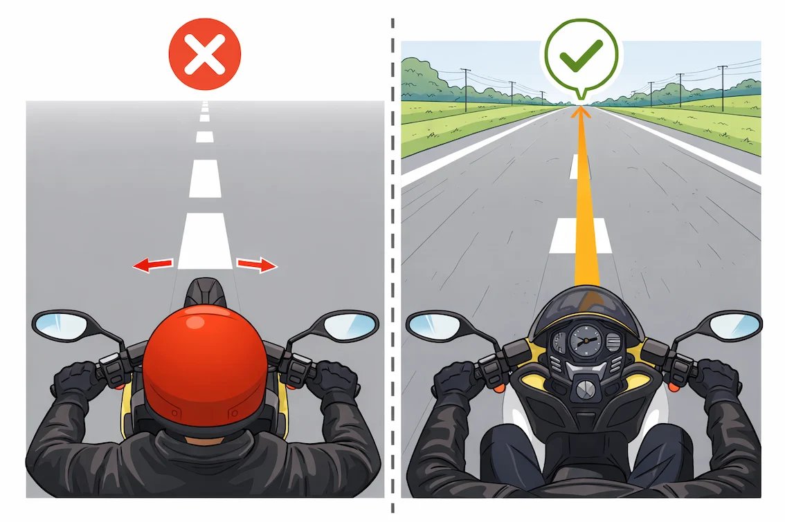 「視線」對直線平衡的影響，強化「遠方定點法」的觀念